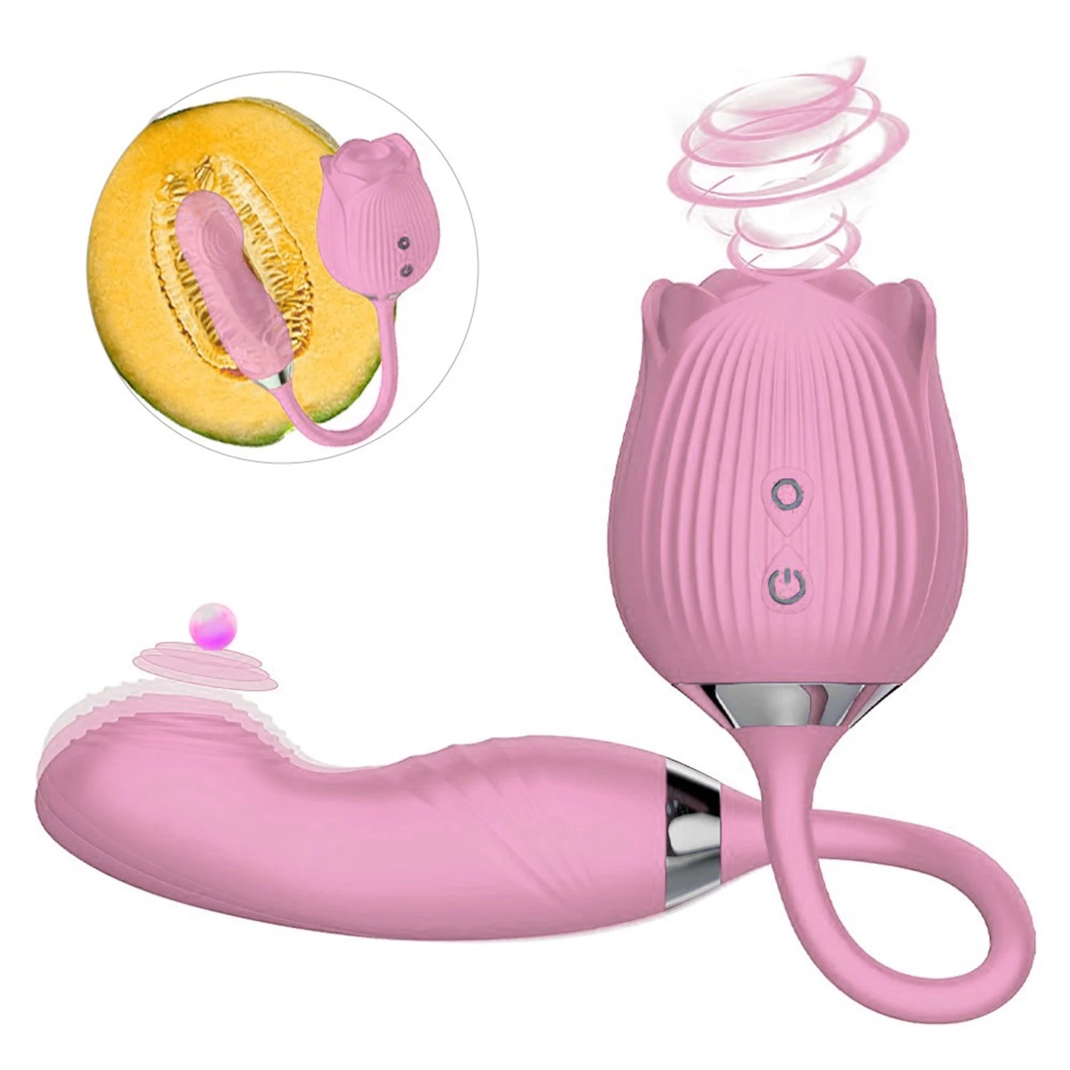 Sexy Adult Female Rose-Sucking Dildo Vibrator for Women Nipple Clit Stimulator Vibrating Penetration Vagina Vibrator Sex Toys 18