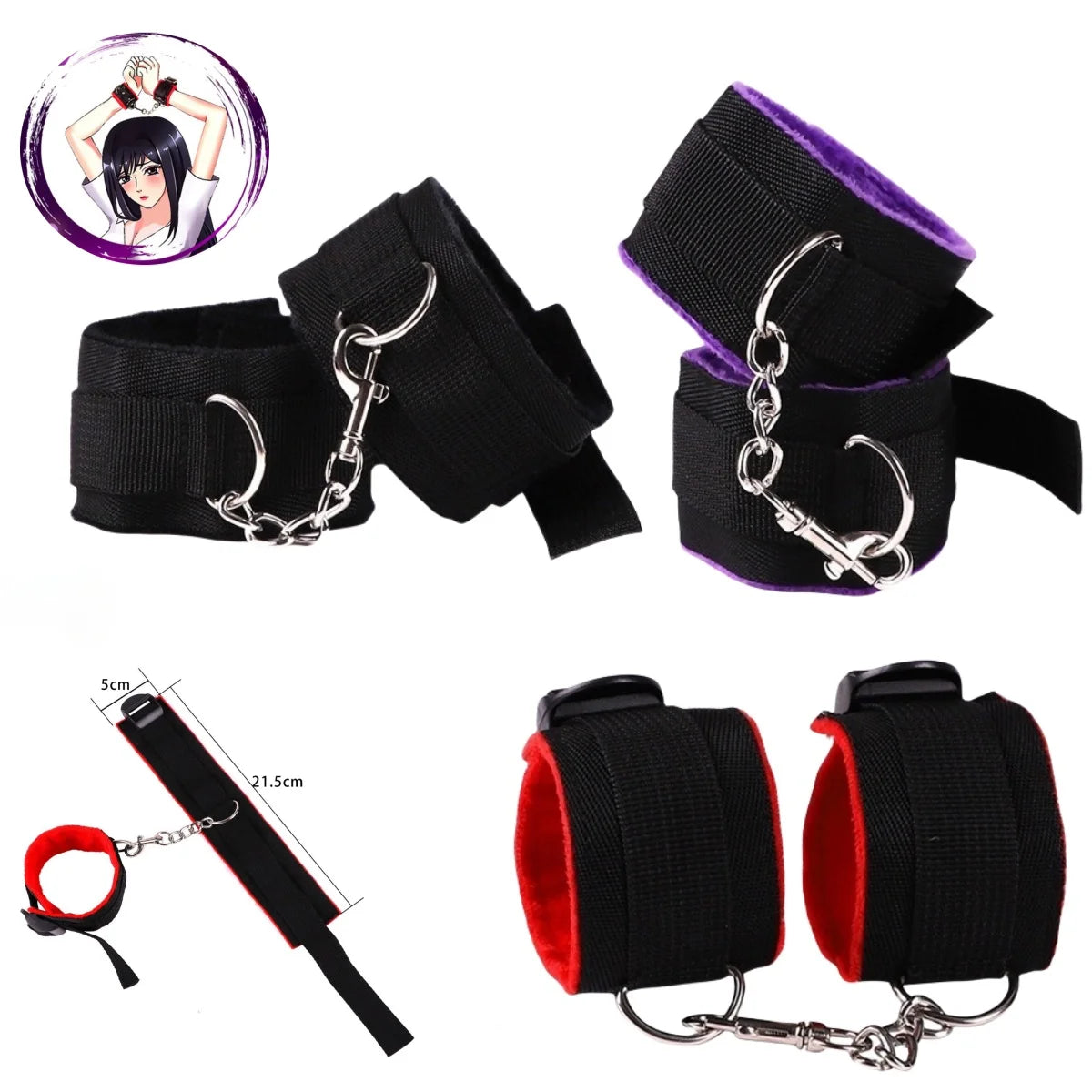 SM Handcuffs Sex Ankle Cuff BDSM Bondage for Sex to Men Women Couples Bdsm Slave Role Play Restraints Flirt Erotic Accessory