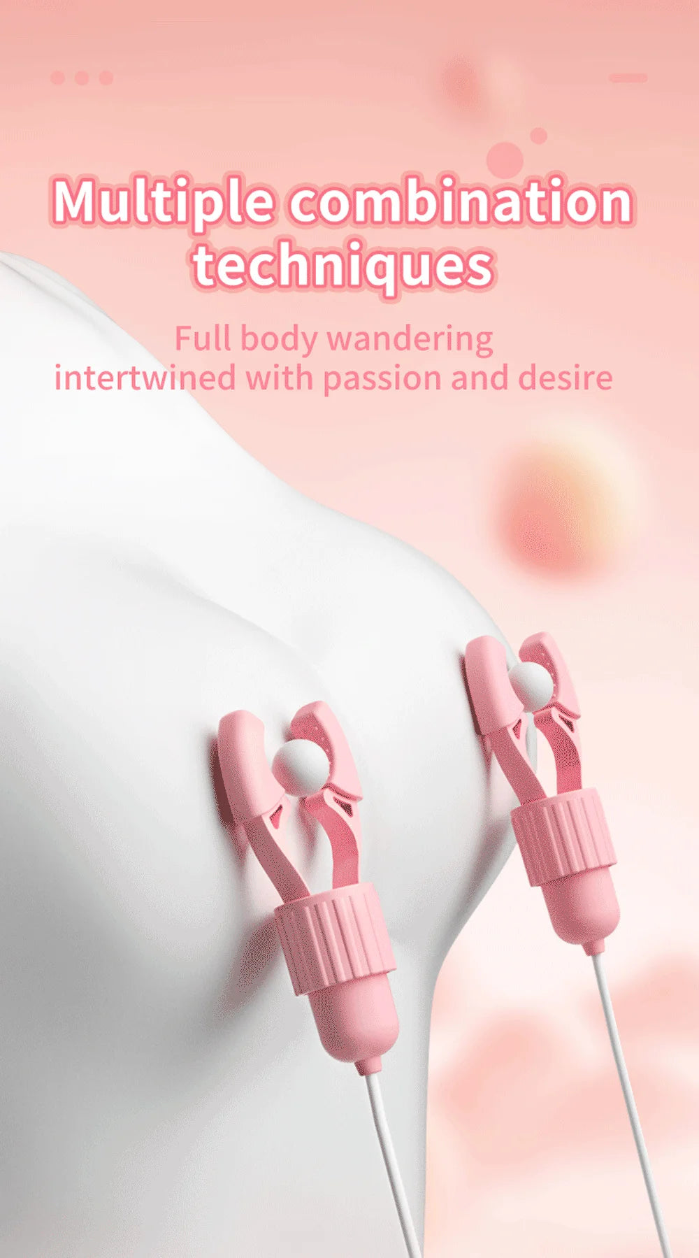 Nipple Clamps Vibrator Breast Massage Tongue Licking Sucking Vibrating Clit Stimulator Female Maturbator Adult Sex Toy For Women