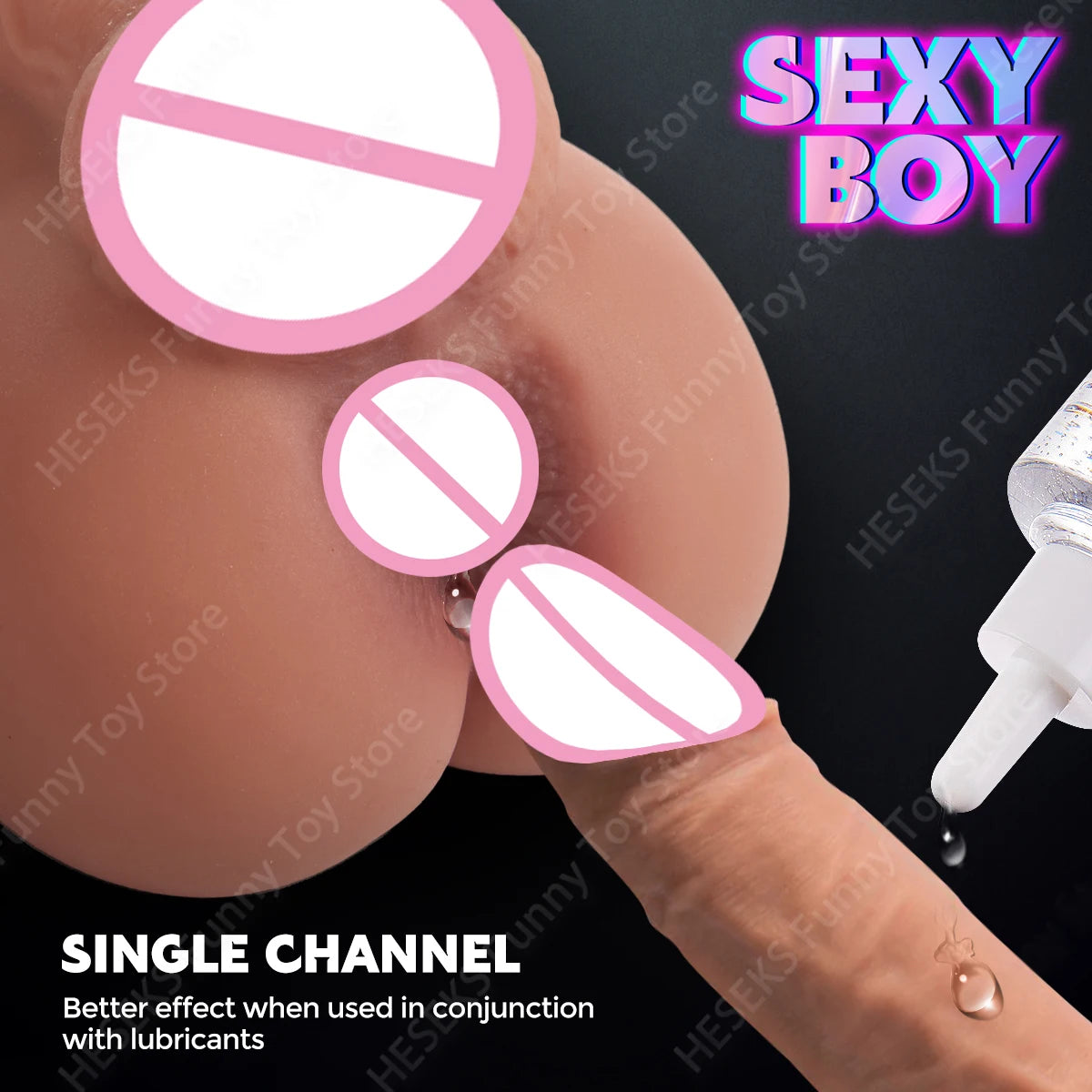 HESEKS Penetration Realistic Anal Male Masturbator with Big Dildos Anus for Men Portable Sex Doll Butt Sex Toys for Gay 18+