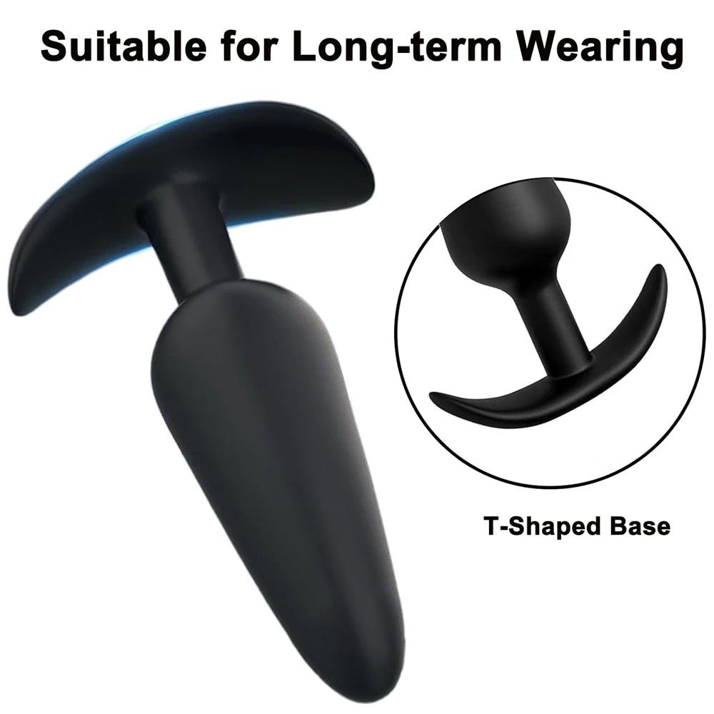 3 Different Size Anal Plug Soft Silicone Anal Butt Plug Stimulator Adult Sex Toys for Men/Women Prostate Massager Anal Trainer