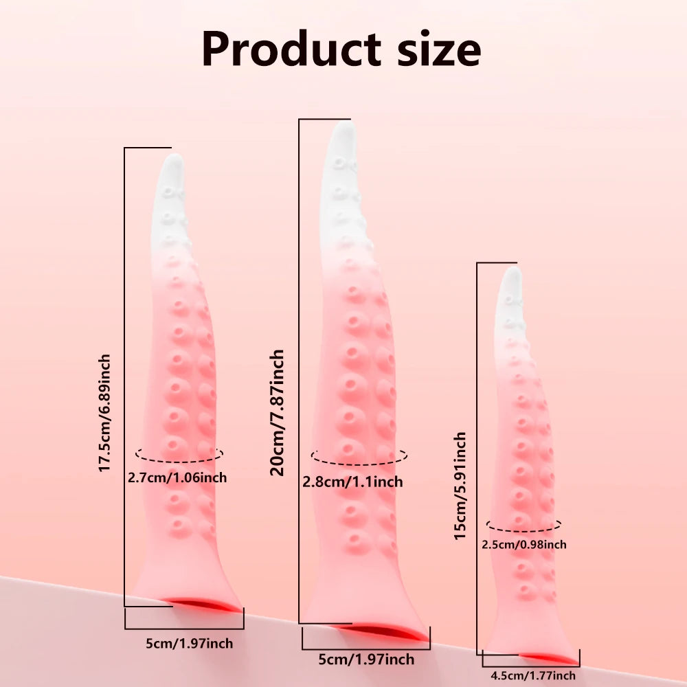 Long Anal Butt Plug Silicone Monster Dildo Penis Anus Vagina Dilator Octopus Tentacle Animal Penis Sex Toys For Women Men Tool