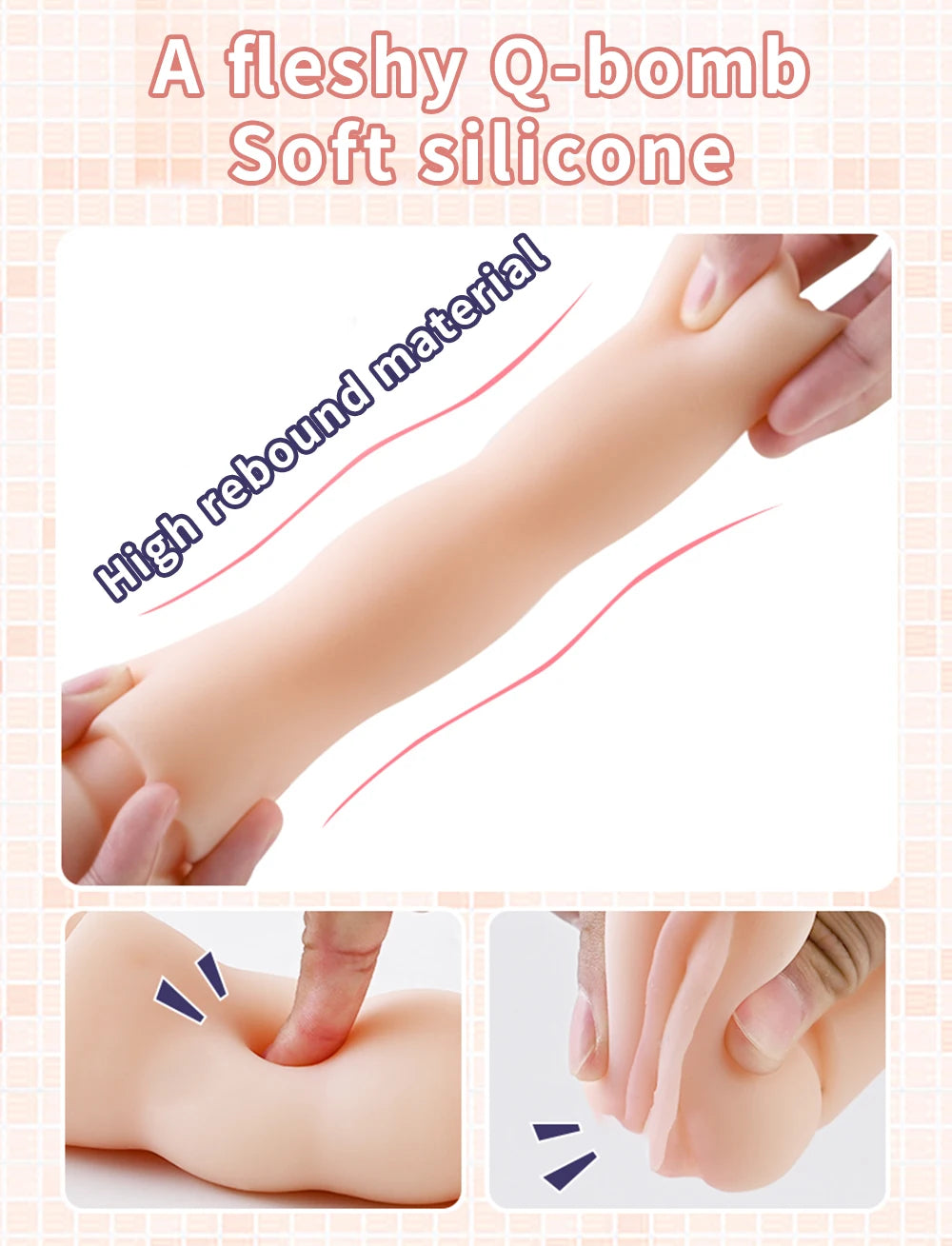 Realistic Vagina Sex Toys Scrotum Stimulator Safe Silicone Vaginal Male Masturbator Soft Pocket Pussy Male Sex Toys for Adult