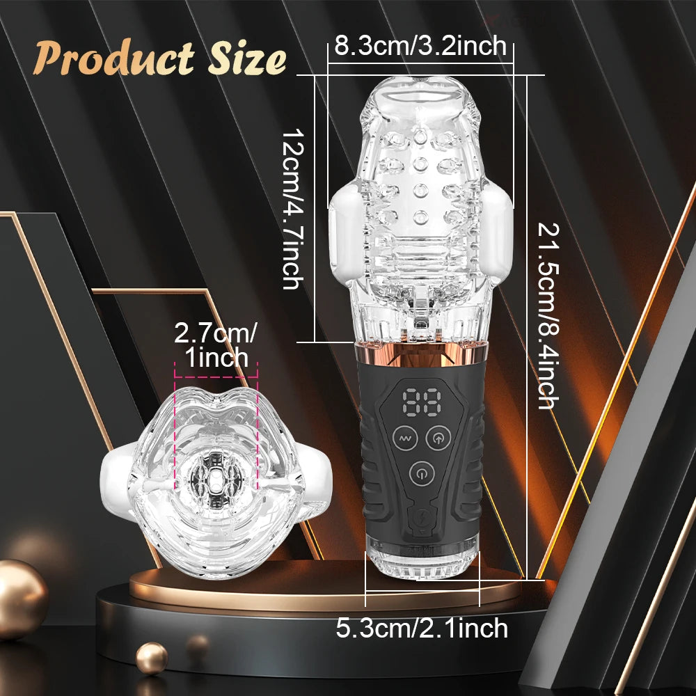 New Automatic Male Masturbator for Men 360 Rotation Vibrator Penis Massager Vagina Pussy Male Masturbation cup Sex Toys for Men