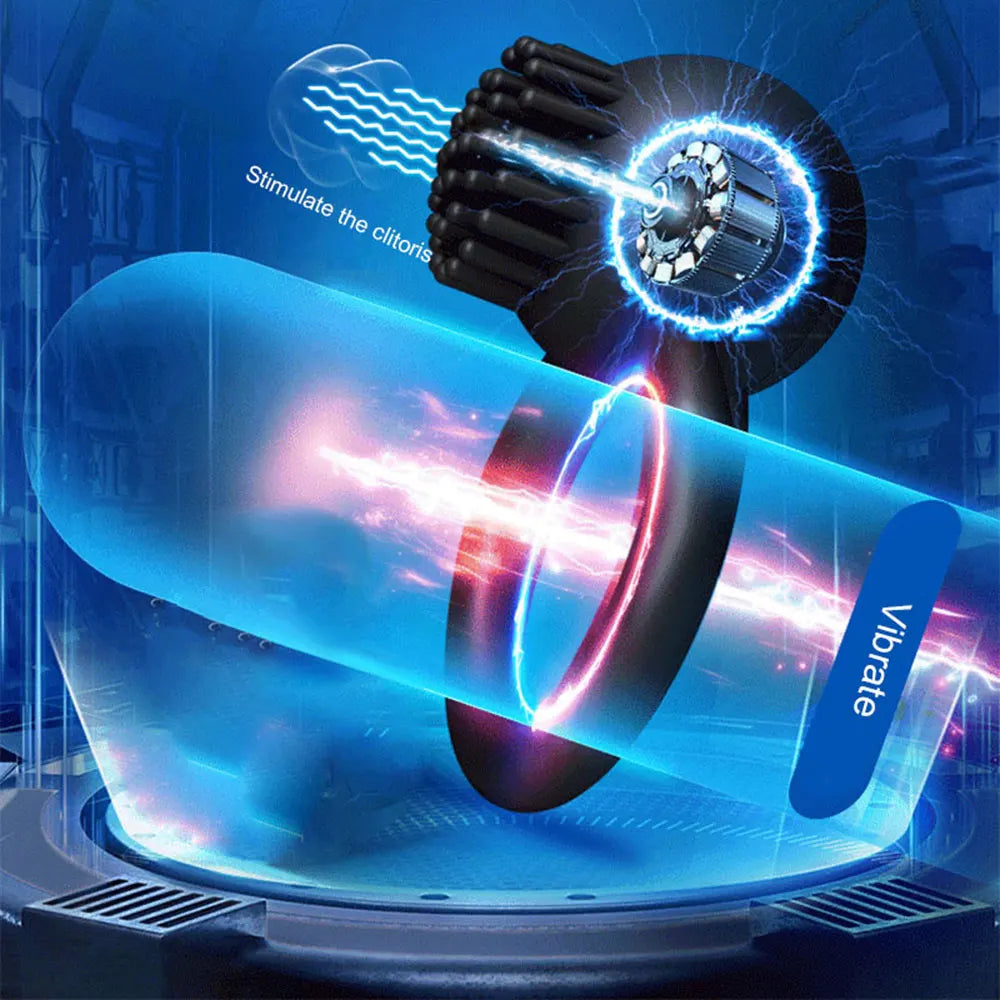 Male Masturbator chastity sextoy sensualex men novelty toys Rechargeable 10 vibration modes Ejaculation delay cock ring  sextoy