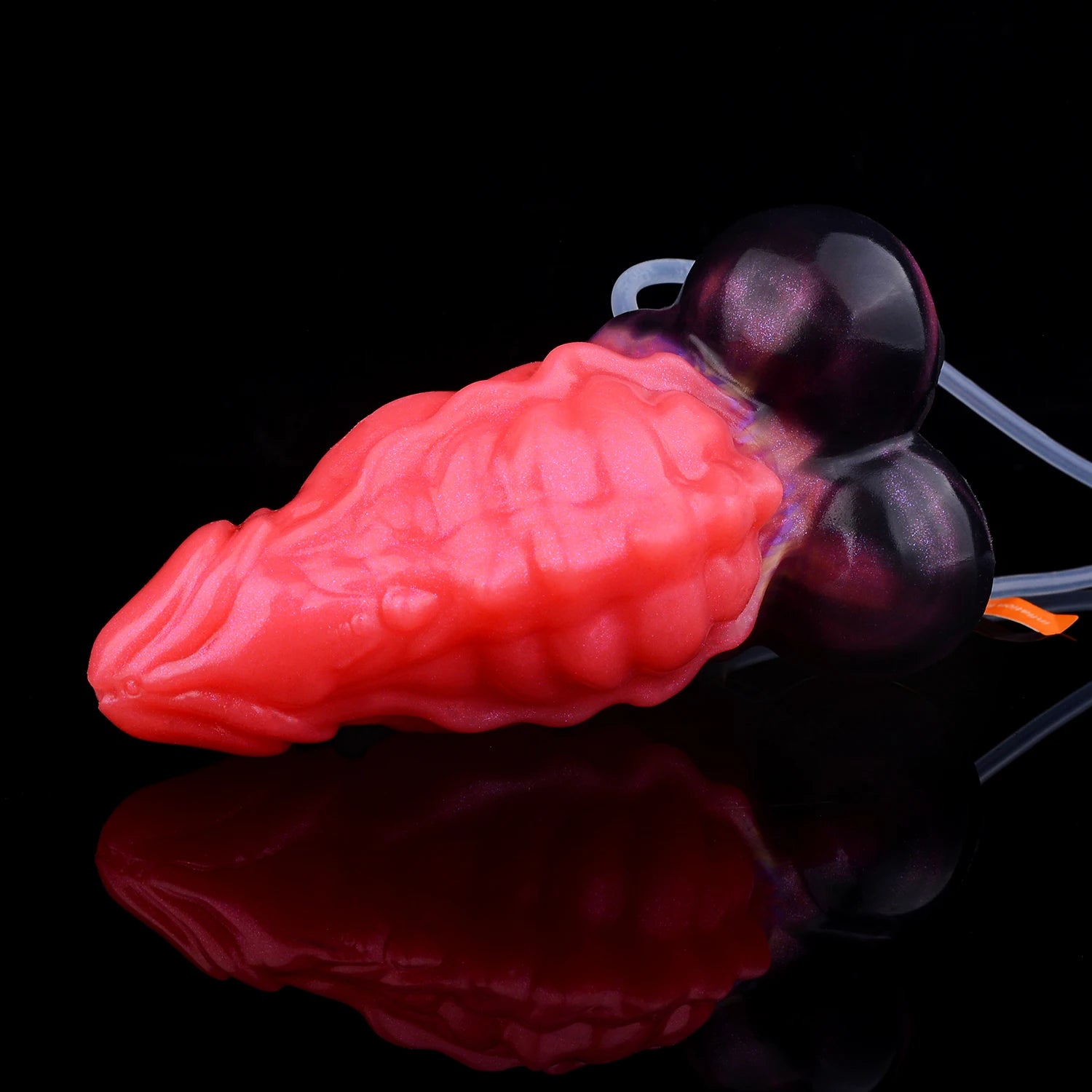 NNSX Squirting Silicone Dog Dildo Inflatable Dick Fantasy Fishbone Pattern Butt Plug Anal Sex Toys For Women Sexy Adult Supplies