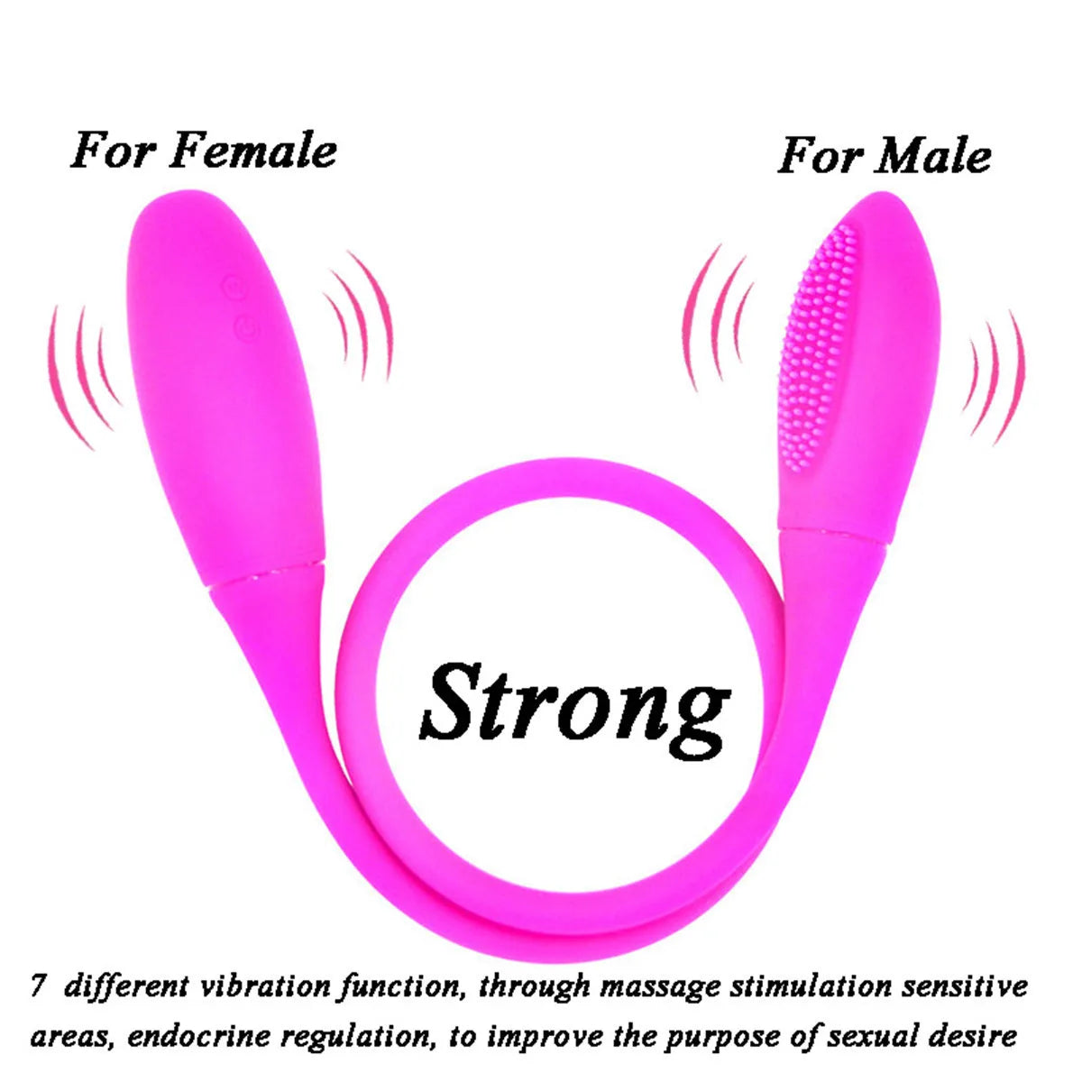 Double-headed Sex Toys for Women Vagina Clitoris Stimulate Vibrator Couple Resonance Masturbator Adult Toys Female Erotic Sextoy