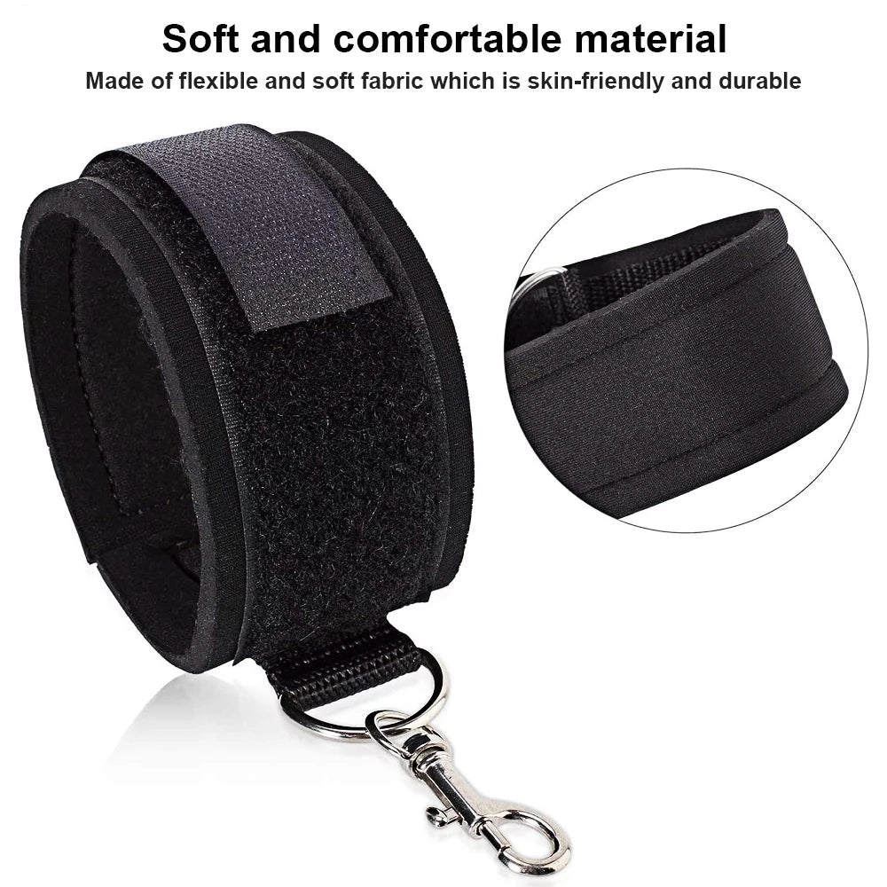 BDSM Adult SM Sex Restraint Handcuffs Slave Tools Bdsm Sexy Wrist To Ankle Cuffs Open Leg Hand Toys Bondage For Couples 18+