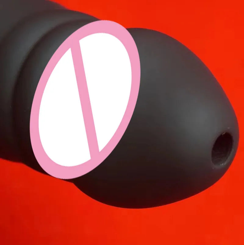 BDSM Silicone Drooling Dildo Gag,Double Ended Penis Mouth Gags Bondage Restraints Deep-throat,Sex Games Toys for Couple