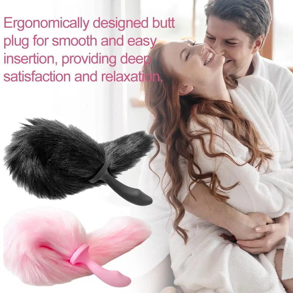 Silicone Sexy Fox Tail Anal Plug Anal Dilator For Women Men Butt Plug Dildos Small Tail Anal Plug Cosplay Sex Toys For Adult