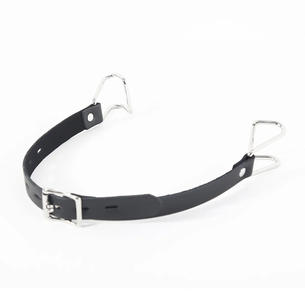 Stainless Steel Spider Ring Gag BDSM Bondage,Nose & Mouth Hook Spreader Leather Head Harness ,Sex Toys For Couples Restraints