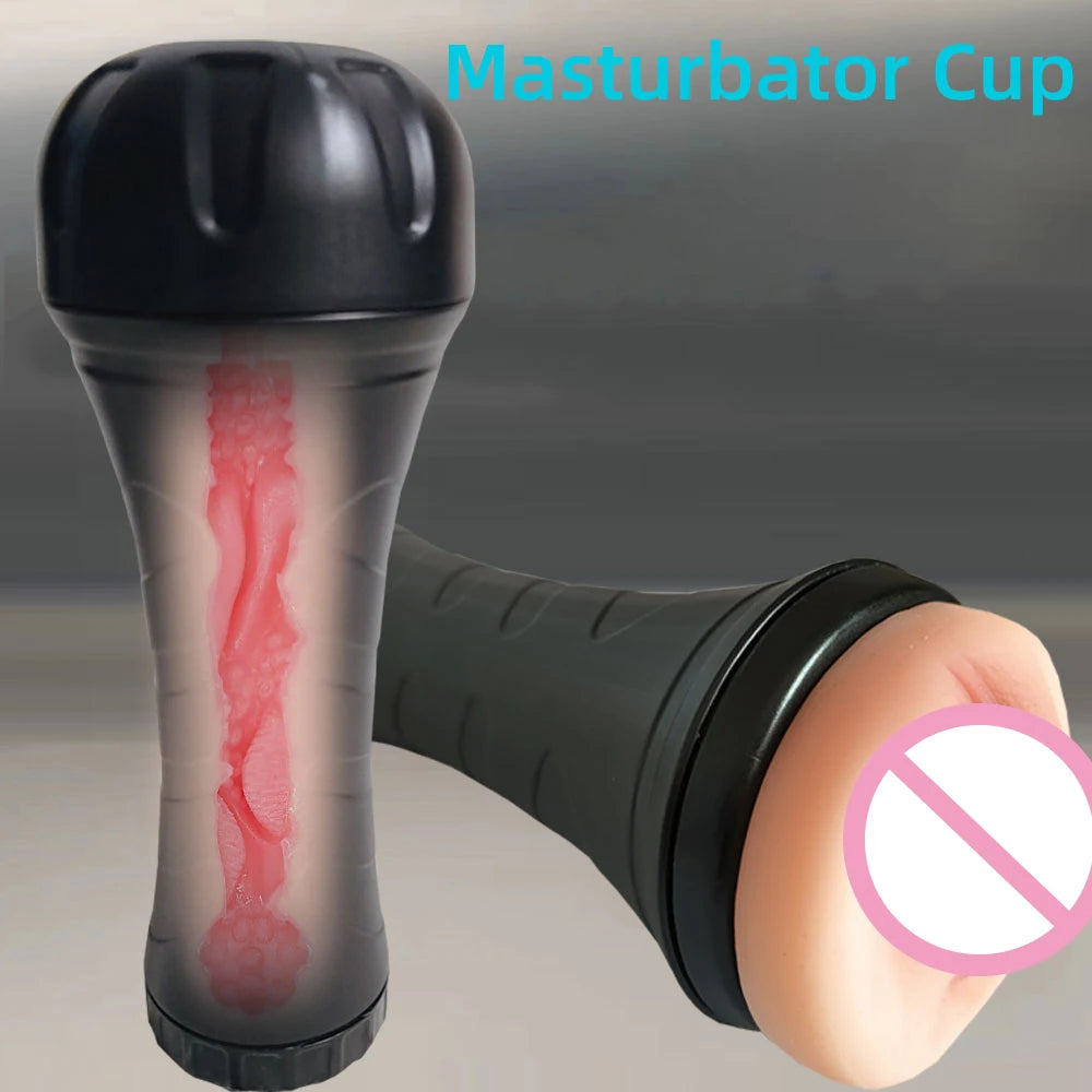 1pc Masturbator Cup Male Sex Toy Soft Realistic Tight Vagina Anal Sex Device Adult Sex Toys for Man Man Masturbation Stroker