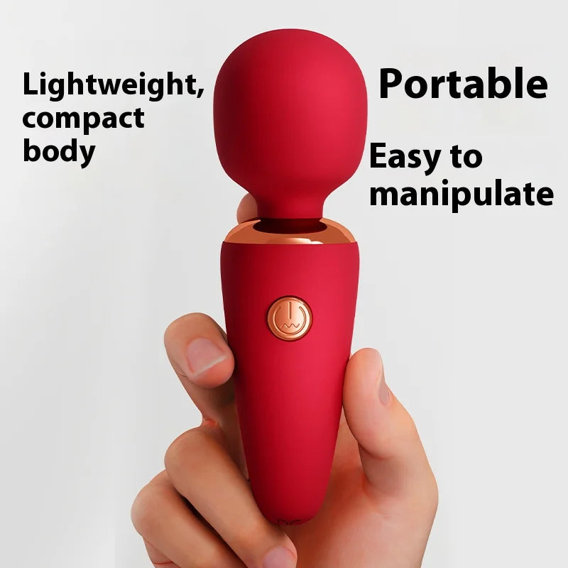 Mini AV Stick Vibrator for Women USB Charging Portable Adult Magic Wand Ice Cream Vibrator 10 Frequency Vibrating Sex Toys