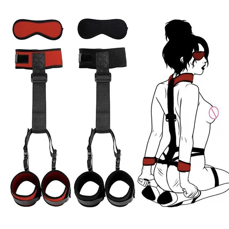 BDSM Bondage Erotic Products Plush Backhand Collar Restraint Strap Female Flirting Sexual Slave Adult Games Sex Toys for Couples