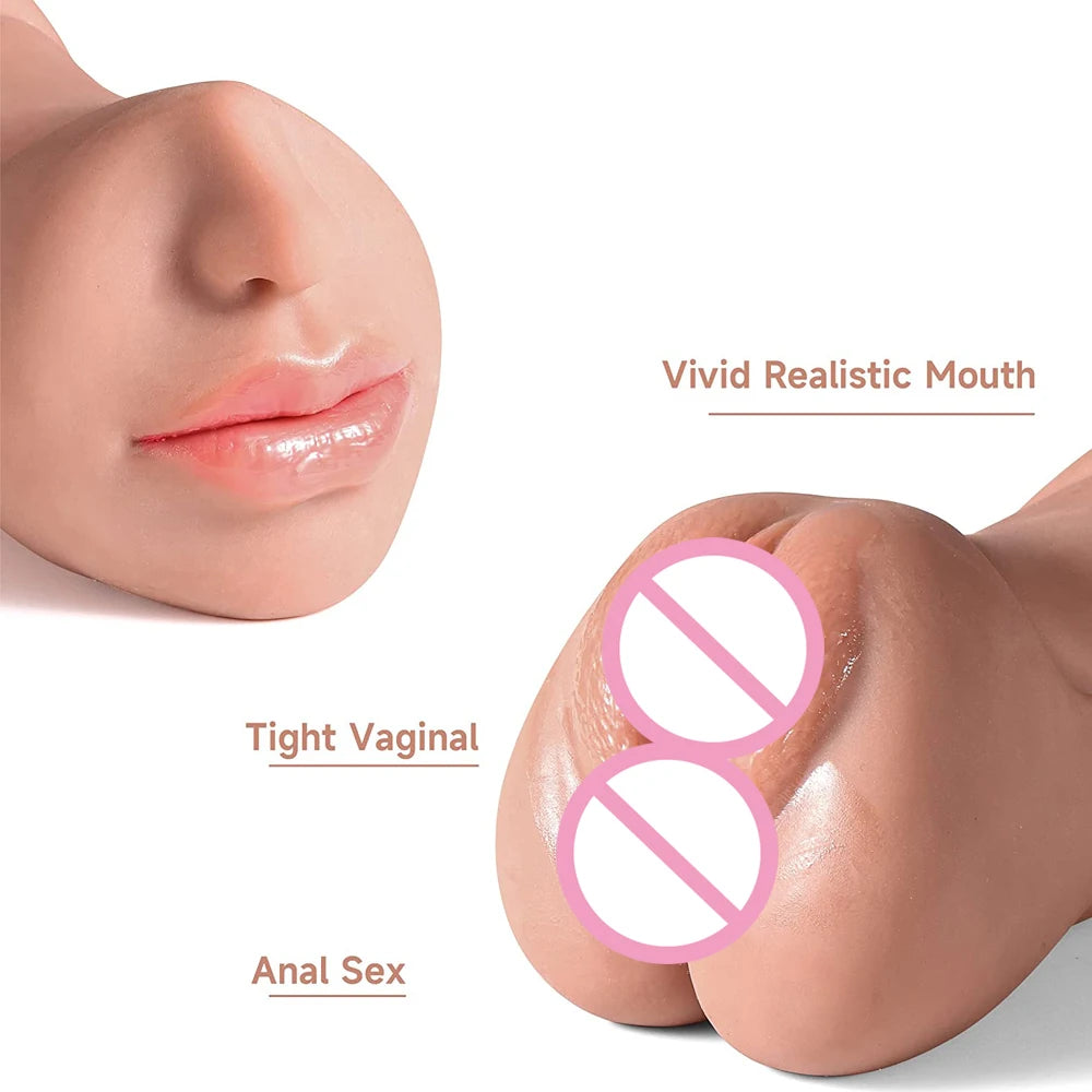 3 In 1 Masturbators Penetration Men Sex Toys Artificial Vagina Anal Mouth Pocket Pusssy Adults Blowjob Male Masturbation Tools