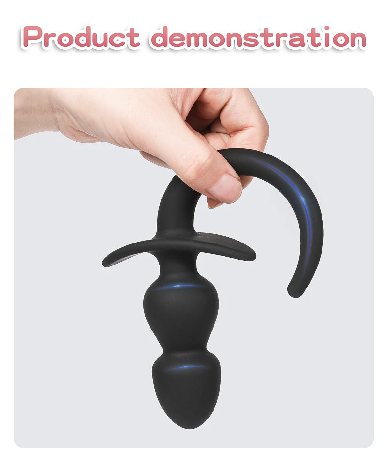 Dog Tail Anal Plug Silicone Butt Plug Puppy Play Anal Accessories Sex Toy for Adult18+ Woman Men Role Play Pup Tail Sex Shop Toy