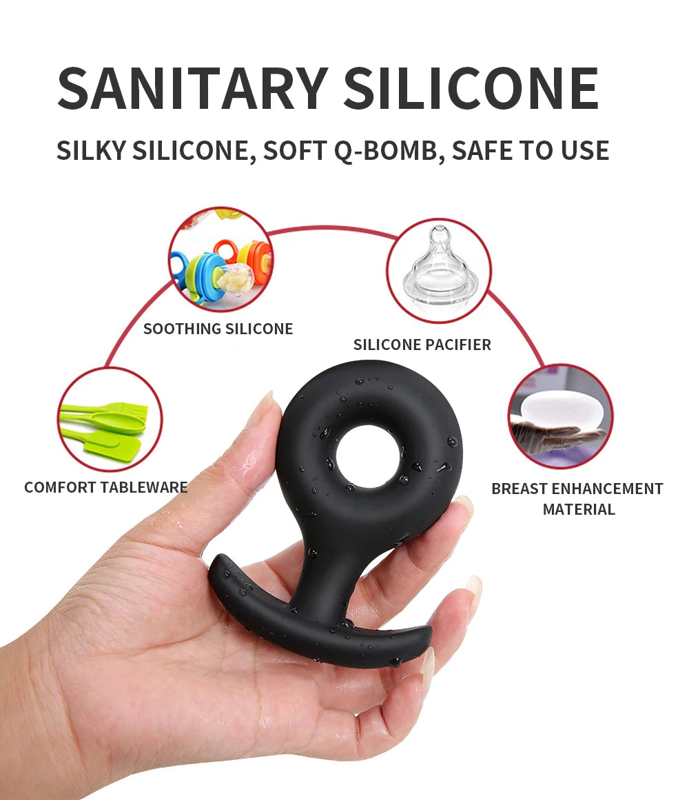 Hollow Wearable Soft Small Silicone Anal Plug Dildo Butt Plug Sex Toys for Adult Beginner Anus Trainer Anal Toy for Men Sex Shop