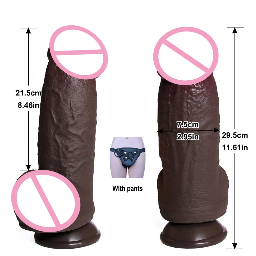 Huge Silicone Dildo Emale Clit G Spot Orgasm Penis with Sucker Female Masturbator Lesbian Anal Adult Vagina Sex Toy Masturbator