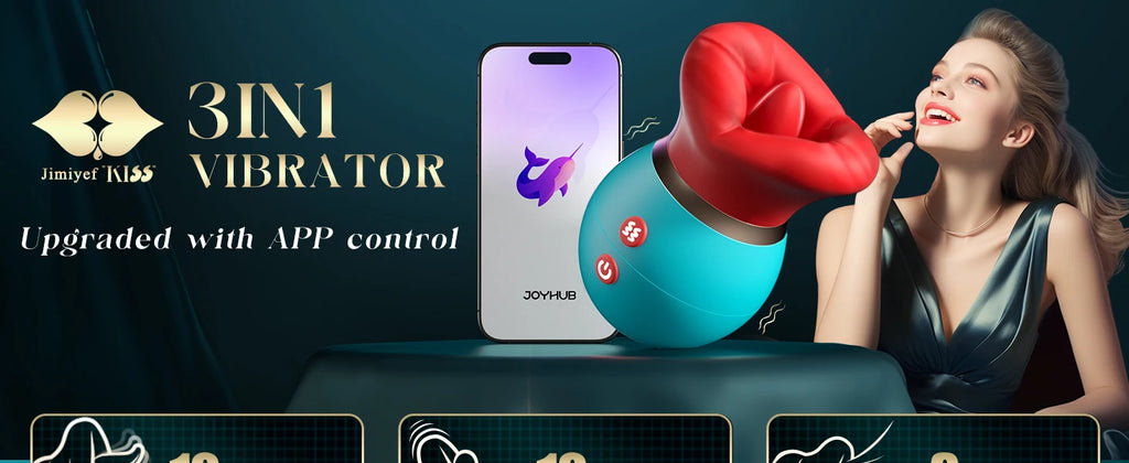 Adult Sex Toys Vibrator with APP Control 3 IN 1 Big Mouth Vibrators Sex Machine 360° Clit Nipple G Spot Anal Toys for Women