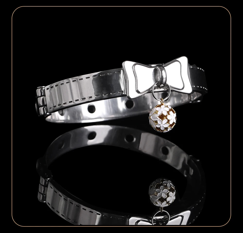 SHAZ Thick Heavy Collar Neck Sleeve Lockable Slave Dog Hentai Stainless Choker BDSM Accessories Adult Game Sex Toy Men Women 18+