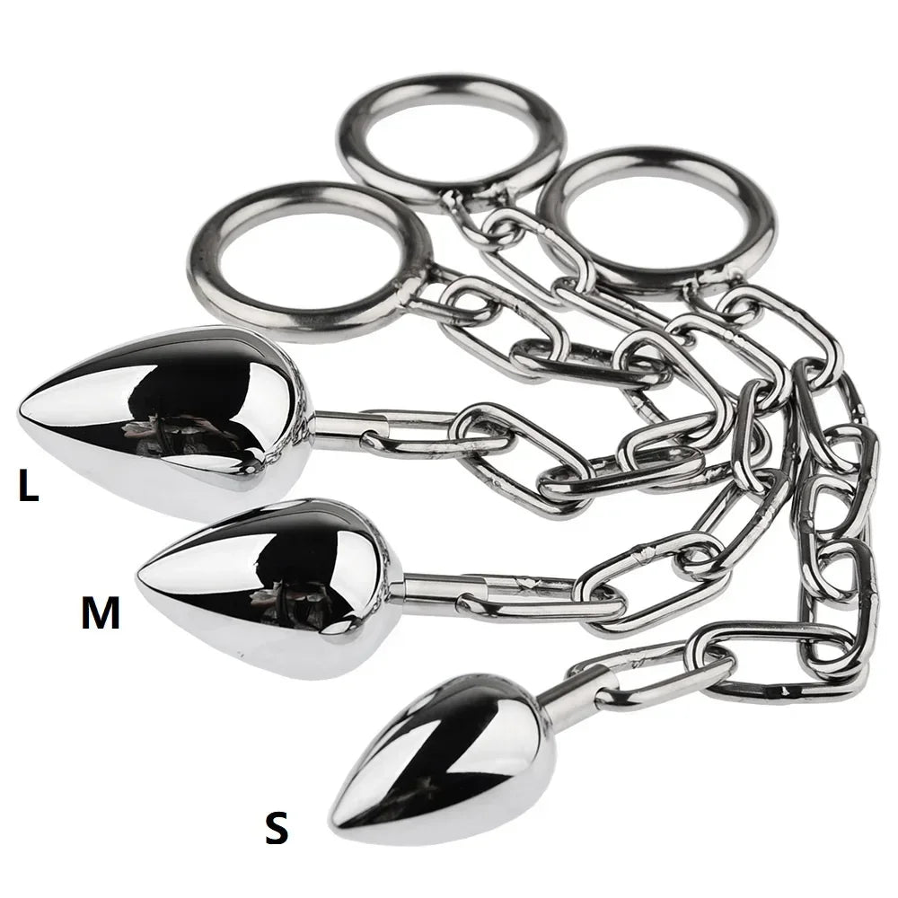 Hot Selling Anal Plug Dildo Huge Fist Strap On Sex Toys For Men/Women Masturbators Stainless Steel Toys Big Butt Plug Wearable