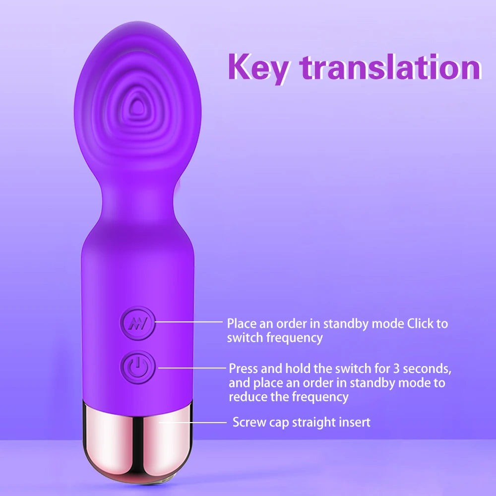 Mini Vibrator Female Clitoris Stimulator Sex Toys for Woman AV Magic Wand for Adult 18 Masturbator Siliconen Dildo Erotic