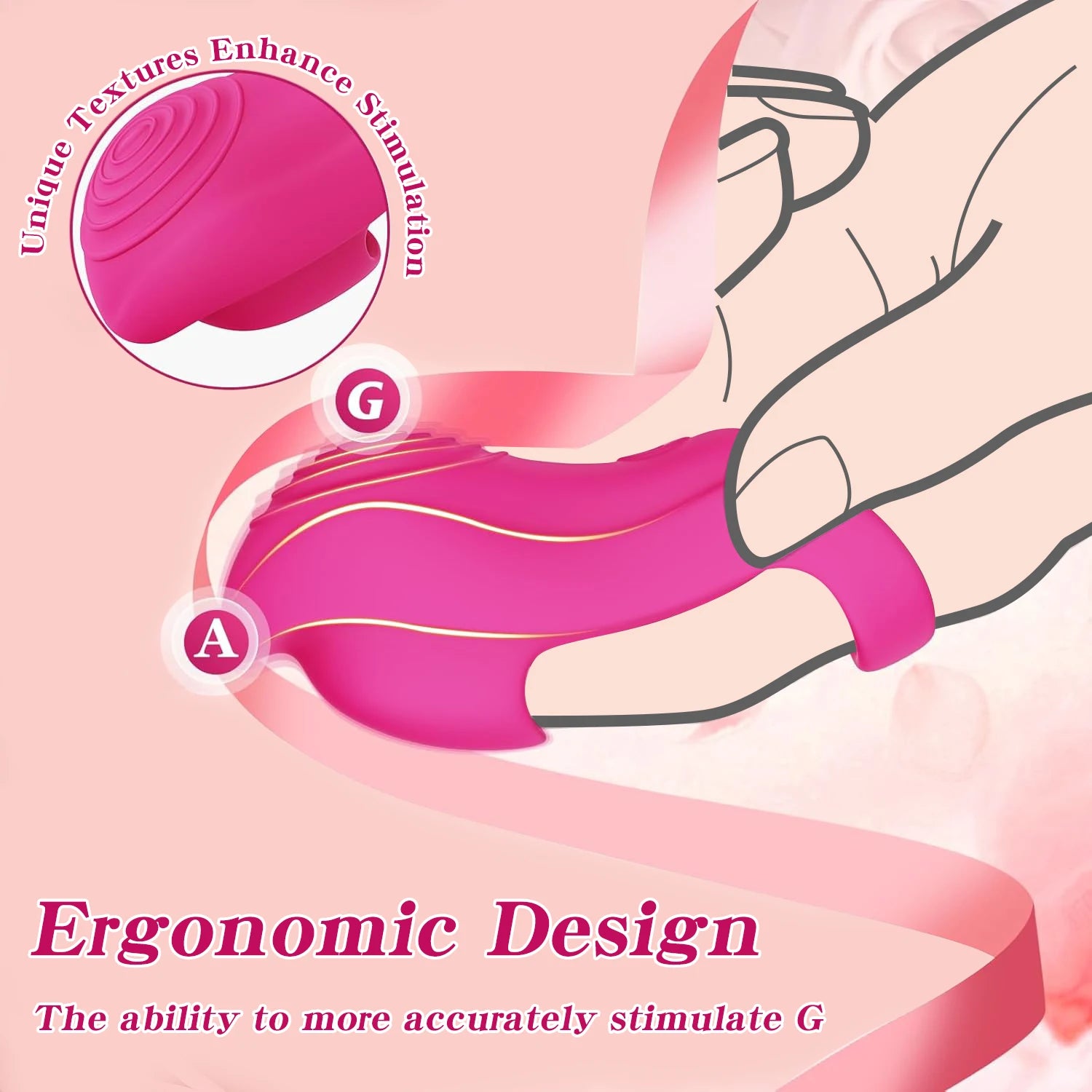 Adult sex toys 9 vibration modes Finger vibrator G-spot, clitoris, anal and Nipple stimulator Mini Quiet female couple adult toy
