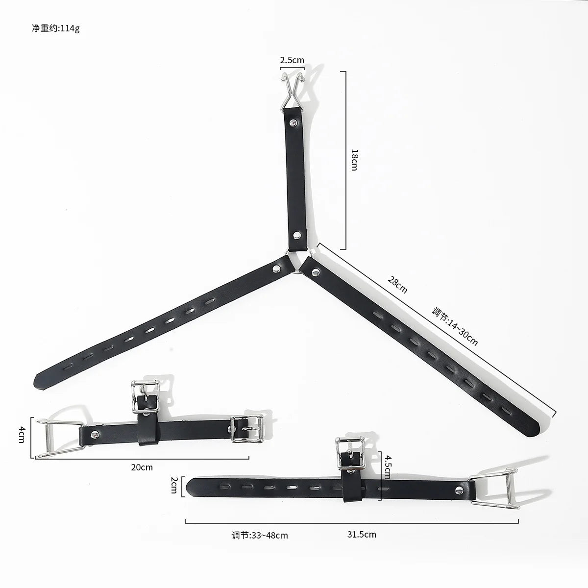 Stainless Steel Spider Ring Gag BDSM Bondage,Nose & Mouth Hook Spreader Leather Head Harness ,Sex Toys For Couples Restraints