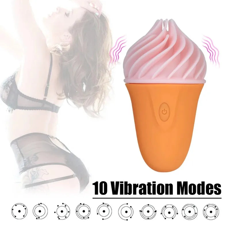 Goods for Adults 18 Sex Toys for Women G Spot Clitoris Stimulator Ice Cream Vibrator 10 Modes Vaginal Massage Vibrator Sex Toy