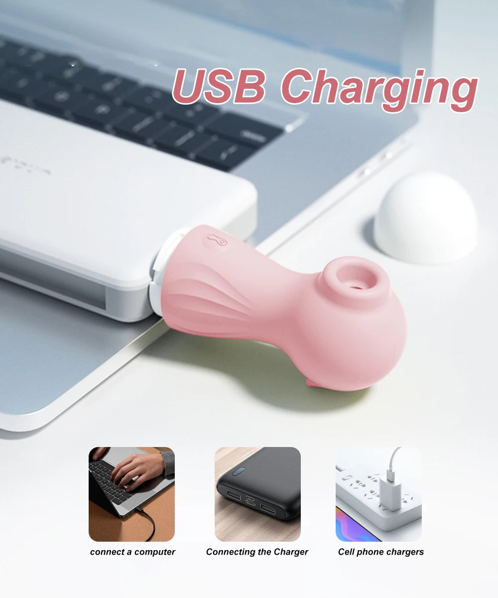 Clitoral Suction Vibrator for Women, Dual Stimulation with Powerful Vibration & Rhythmic Suction, Soft Silicone Sex Toy