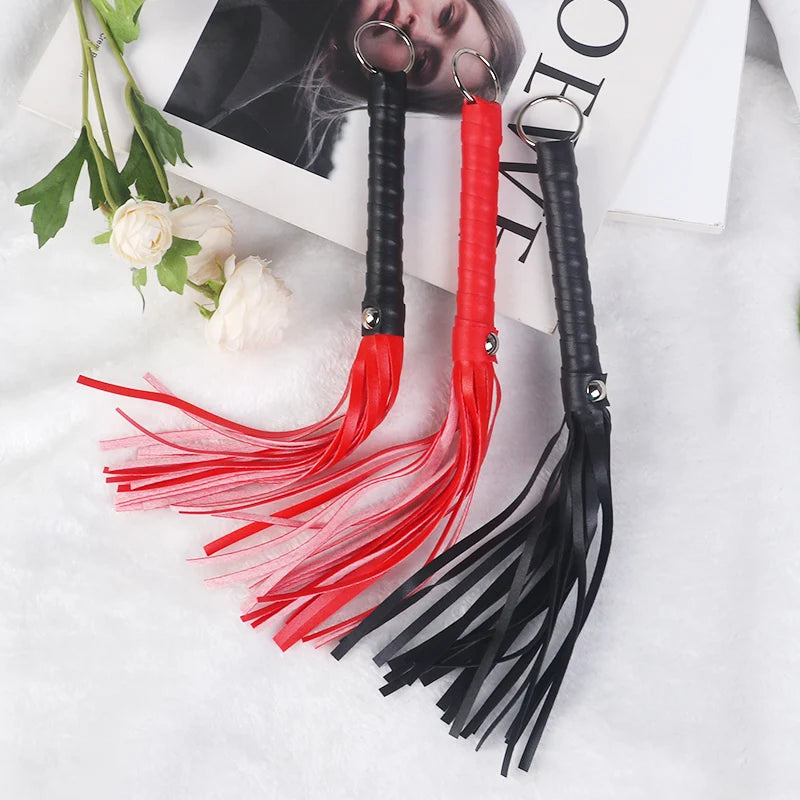 1pc Adult Sex Toys, Sm Training, Punishment Tools, Black Small Leather Whips  couples adult sex card game