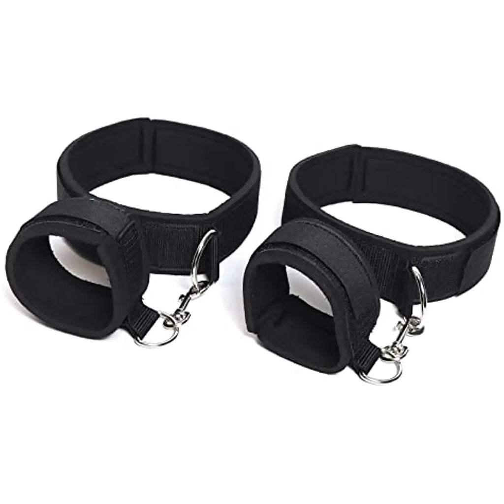 BDSM Sexy Bondage With Handcuffs Ankle Cuffs Adjustable Straps Breast Clip Oral Plug Adult Game Erotic Sex Toy for Women Couples