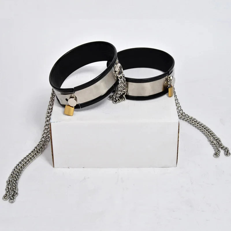 Stainless Steel Silicone Thigh Ring Cuffs Chastity Belt Bdsm Accessories Adult Games Cosplay Bondage Restraints Sexy Toys