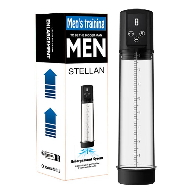 Sex Toys For Men  Powerful Sucking Modes LCD Display Electric Vacuum Penis Enlargement Extend Training Pump For Men Adult Toys