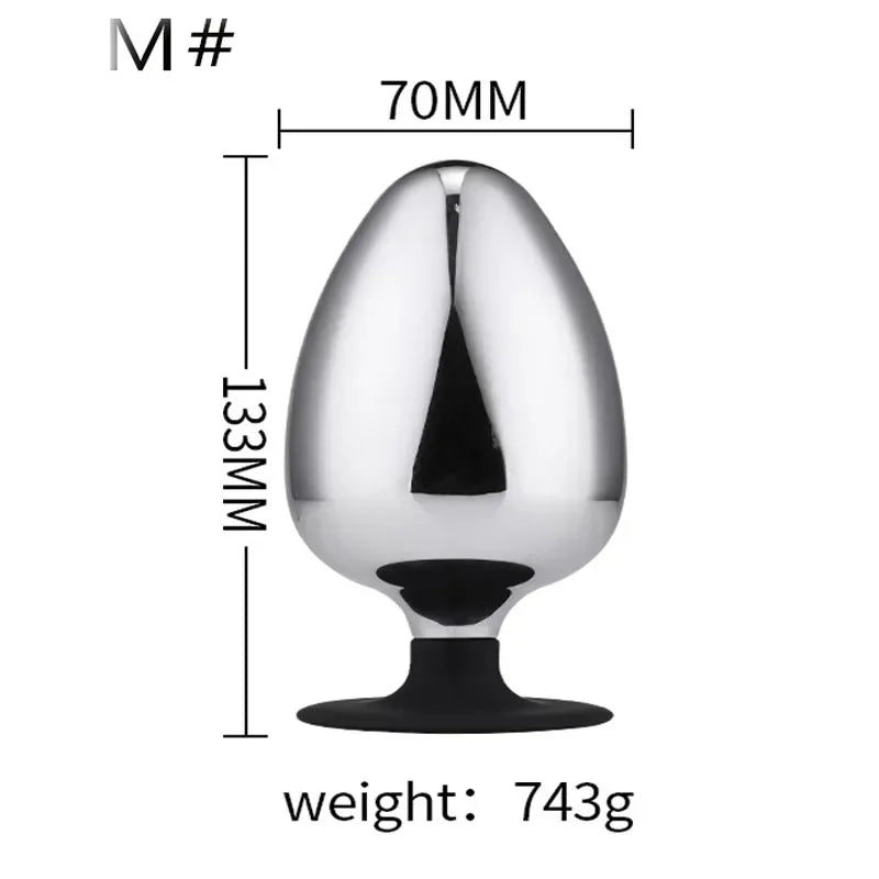 Hot Selling Anal Plug Dildo Huge Fist Strap On Sex Toys For Men/Women Masturbators Stainless Steel Toys Big Butt Plug Wearable