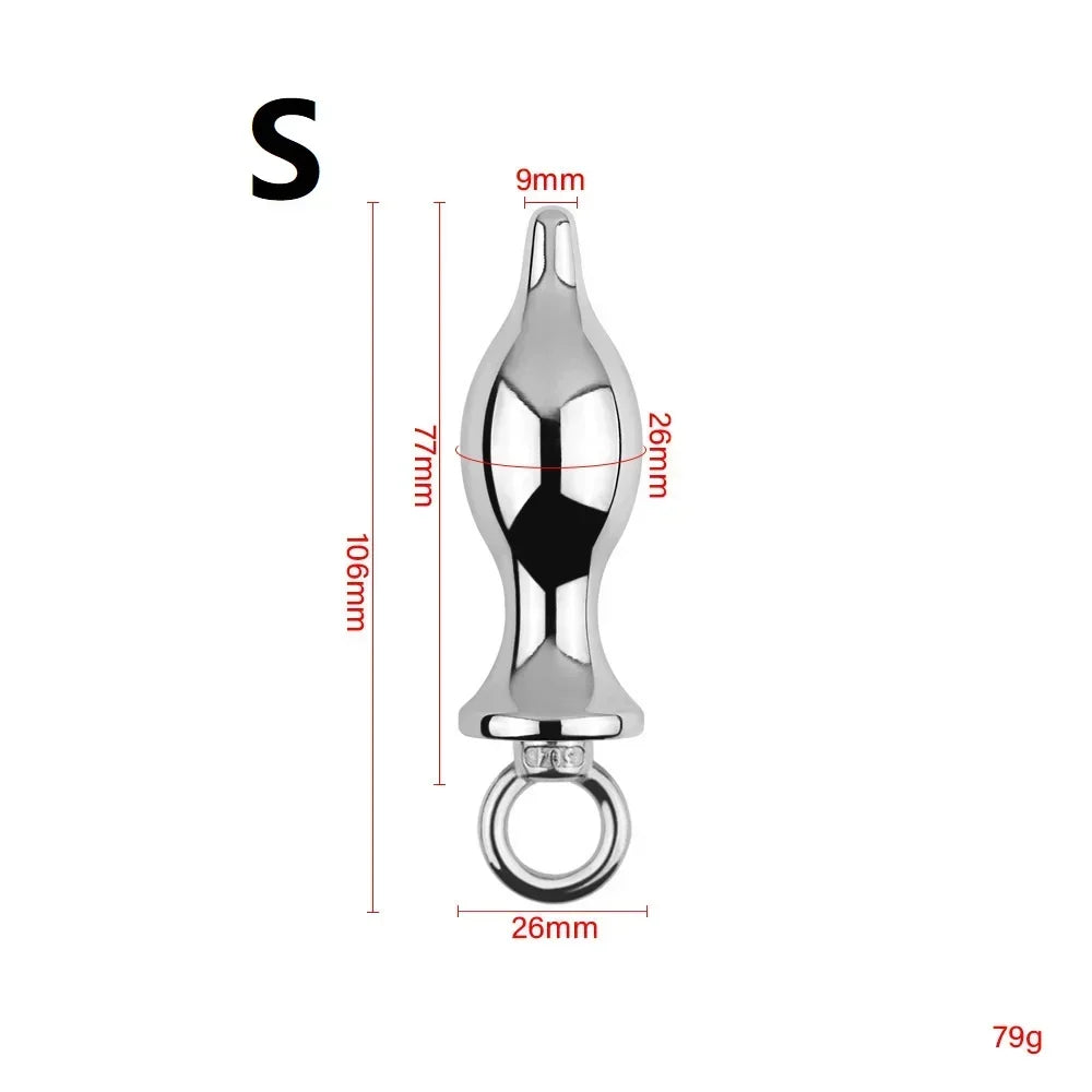 Hot Selling Anal Plug Dildo Huge Fist Strap On Sex Toys For Men/Women Masturbators Stainless Steel Toys Big Butt Plug Wearable