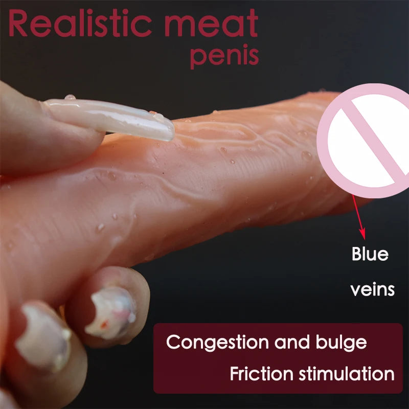 Realistic Penis Liquid Silicone Rubber Dildo  Realistic Texture Butt Plug Adult Sex Toys For Woman Men Vagina Anal Massage Tools