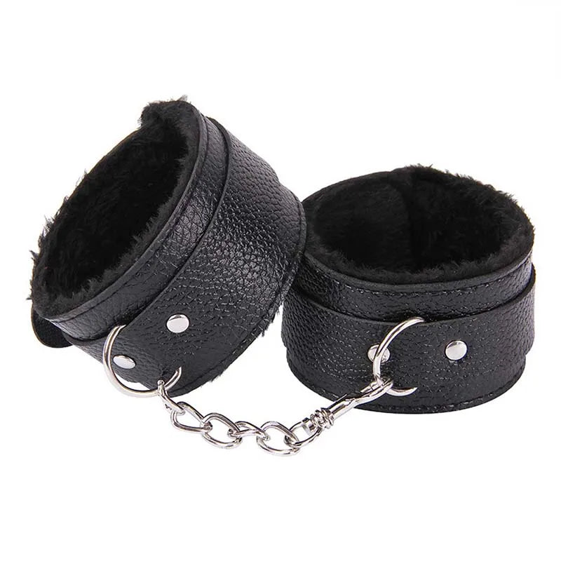 BDSM Sexy Bondage Handcuffs Ankle Cuffs Adjustable With Adult Game Erotic Sex Toy for Women Couples Pink Black Red
