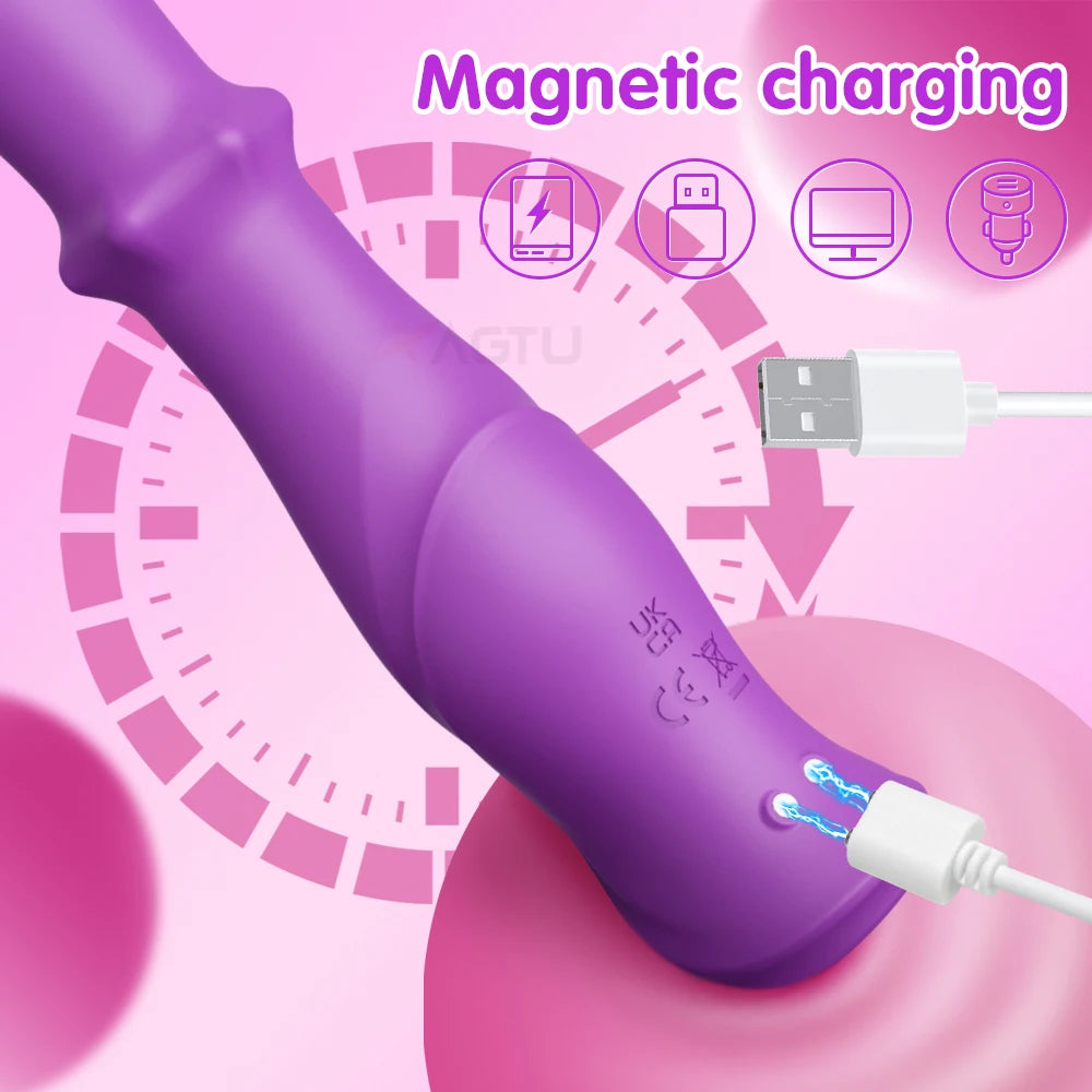 Sex Toys Telescopic Swing Vibrator for Women 3 in 1 Clitoris G Spot Stimulator Thrusting Beads Dildo for Female Adult Toys 18+