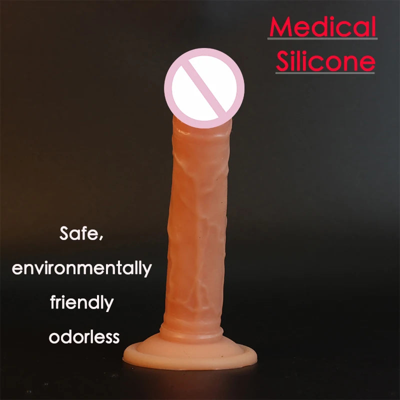 Realistic Penis Liquid Silicone Rubber Dildo  Realistic Texture Butt Plug Adult Sex Toys For Woman Men Vagina Anal Massage Tools