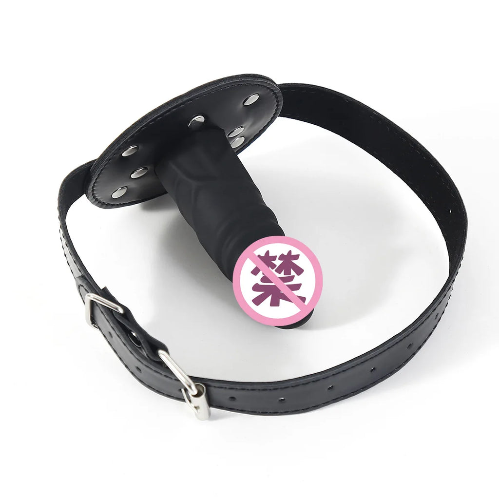 Mouth Strap Plug Mouth Gag Soft Ball Gag Head Harness Restraint Bondage Head Strap Sexy Accessories Adult Sex Toys