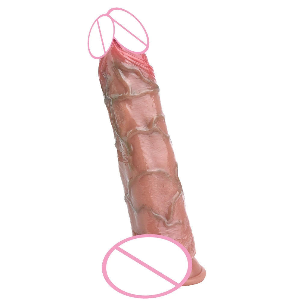 SXXY Lifelike Telescopic Realistic Dildo Suction Cup Silicone Sex Toys For Women Lesbian Gay Vaginal Stimulate Vibration Toy