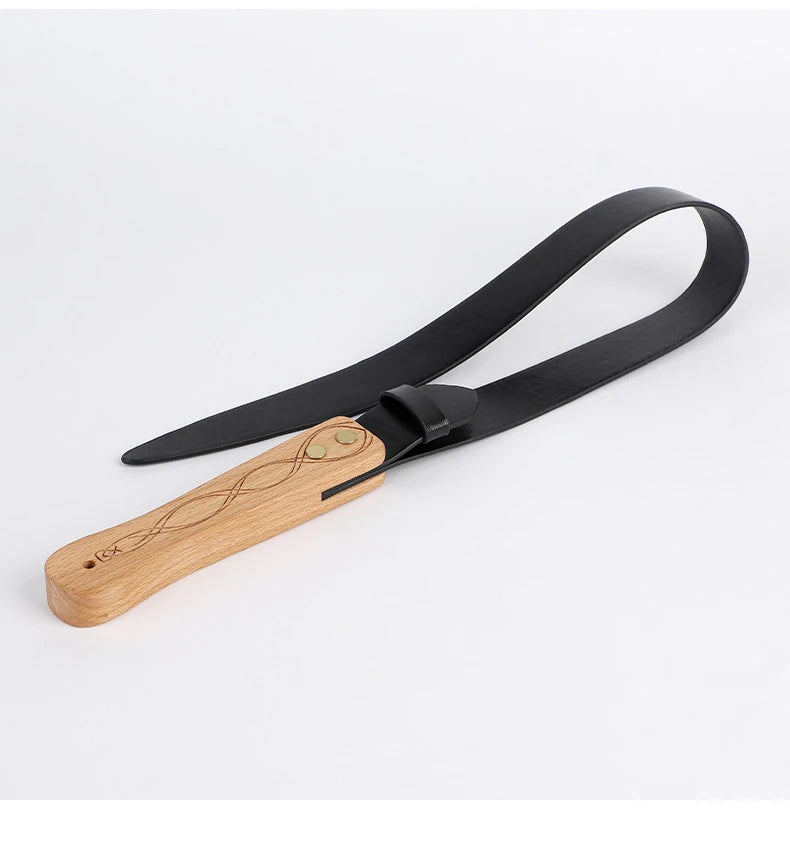SM Bondage Sexy Whip For Couples Leather Fetish Whip Flirting Paddles Slave Fetish Wooden Handle Spank Paddle BDSM Adult Sex Toy