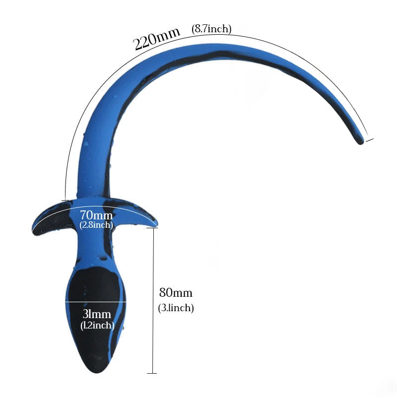 Dog Tail Anal Plug Silicone Butt Plug Puppy Play Anal Accessories Sex Toy for Adult18+ Woman Men Role Play Pup Tail Sex Shop Toy
