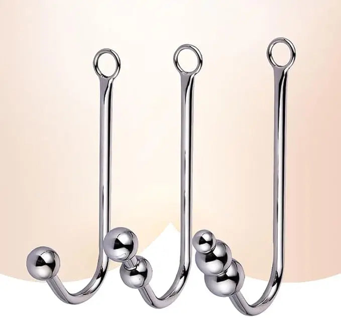 Anal Hook with 3 Balls Metal Anal Dilator Kit, Butt Plug Fetish Bondage Hook Adult Sex Toys & Games Anal Hook for Wom