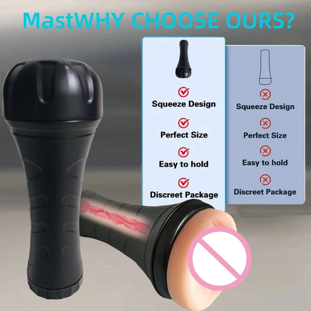 1pc Masturbator Cup Male Sex Toy Soft Realistic Tight Vagina Anal Sex Device Adult Sex Toys for Man Man Masturbation Stroker