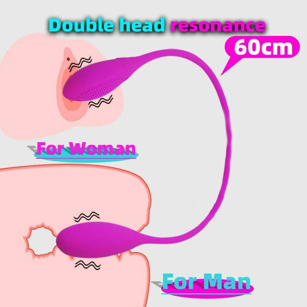 Double-headed Sex Toys for Women Vagina Clitoris Stimulate Vibrator Couple Resonance Masturbator Adult Toys Female Erotic Sextoy
