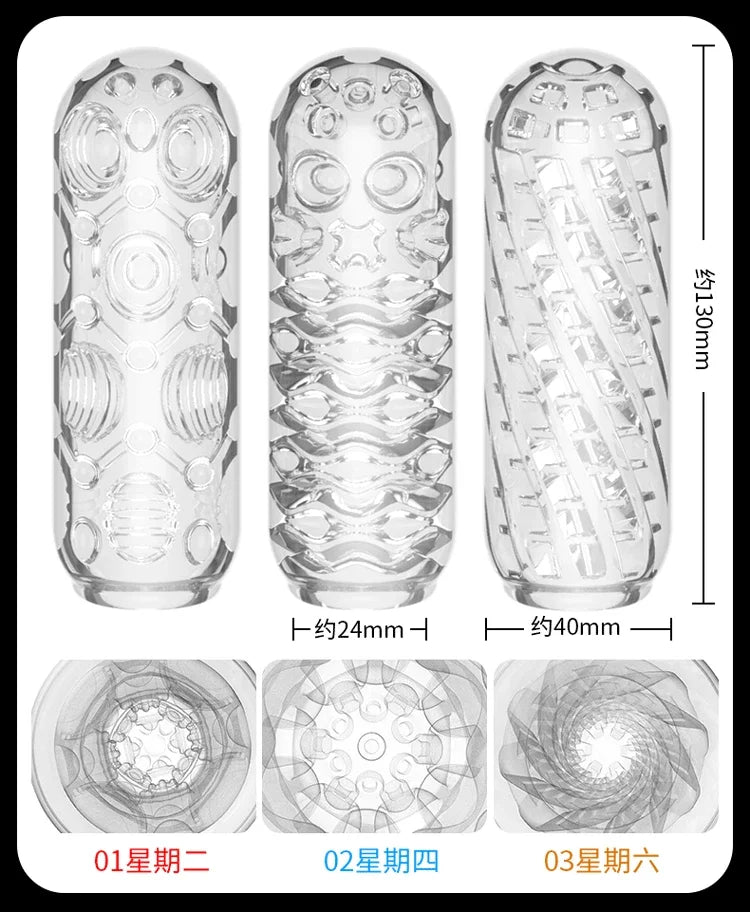 Male Masturbation Toys TPE Soft Clear Pocket Pussy Penis Sleeve Intimate Toys for Men Masturbation Tools Aadult Products 18 Sex