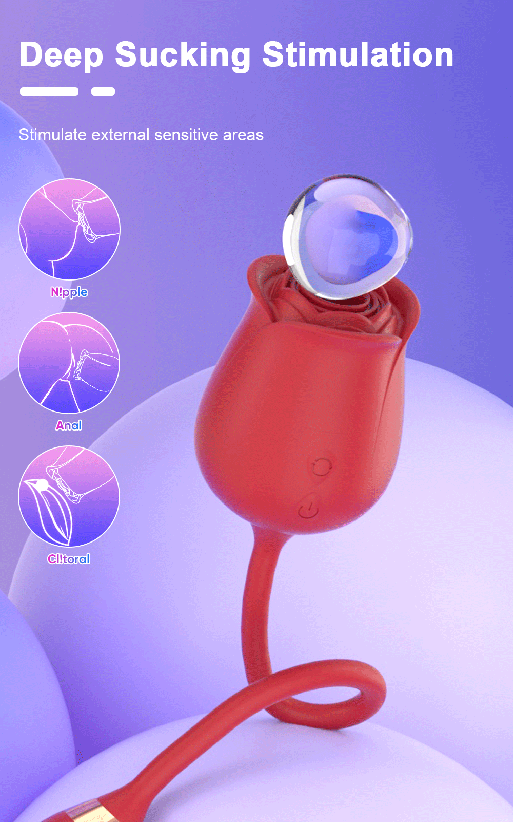 Sexy Adult Female Rose-Sucking Dildo Vibrator for Women Nipple Clit Stimulator Vibrating Penetration Vagina Vibrator Sex Toys 18