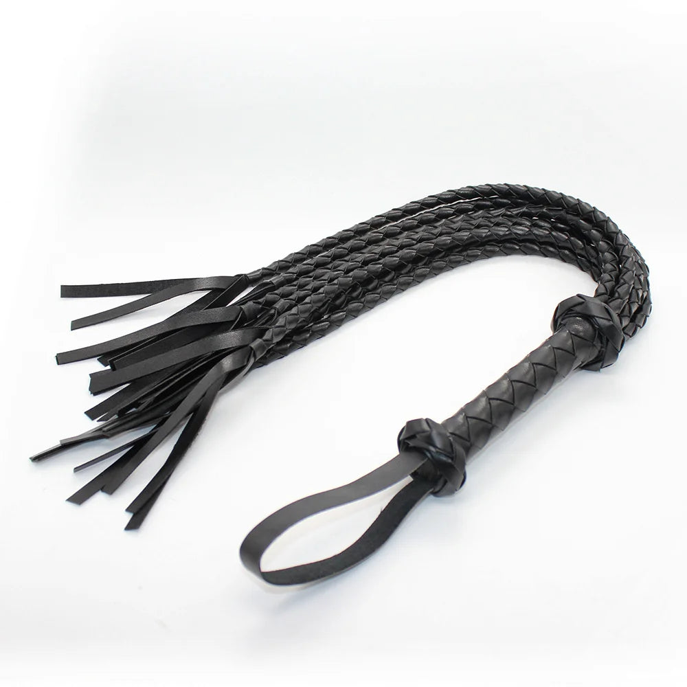 Durable Woven Pattern Leather Whip Bdsm Bondage Restraints Adult Games Sex Toys For Couples Flirting Erotic Products Party Props